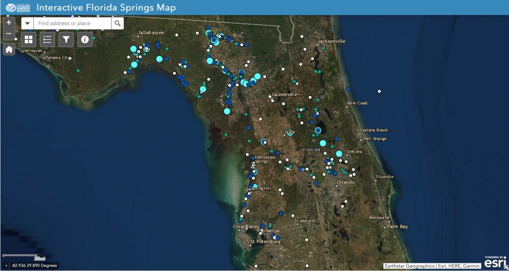 Florida Springs Healthy Interactive Map